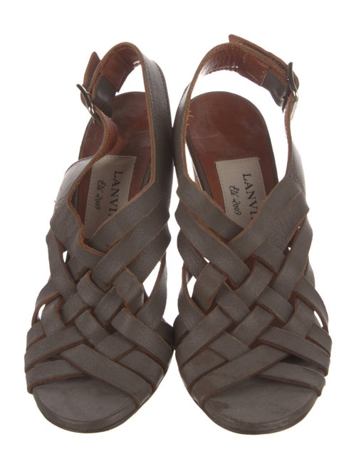 Lanvin Leather Slingback Sandals