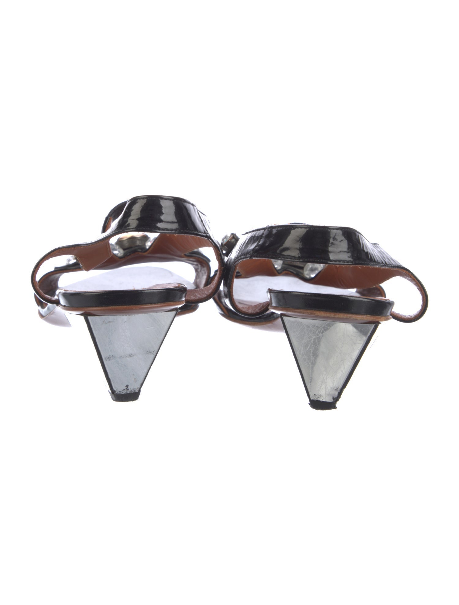 Lanvin Patent Leather Slingback Sandals