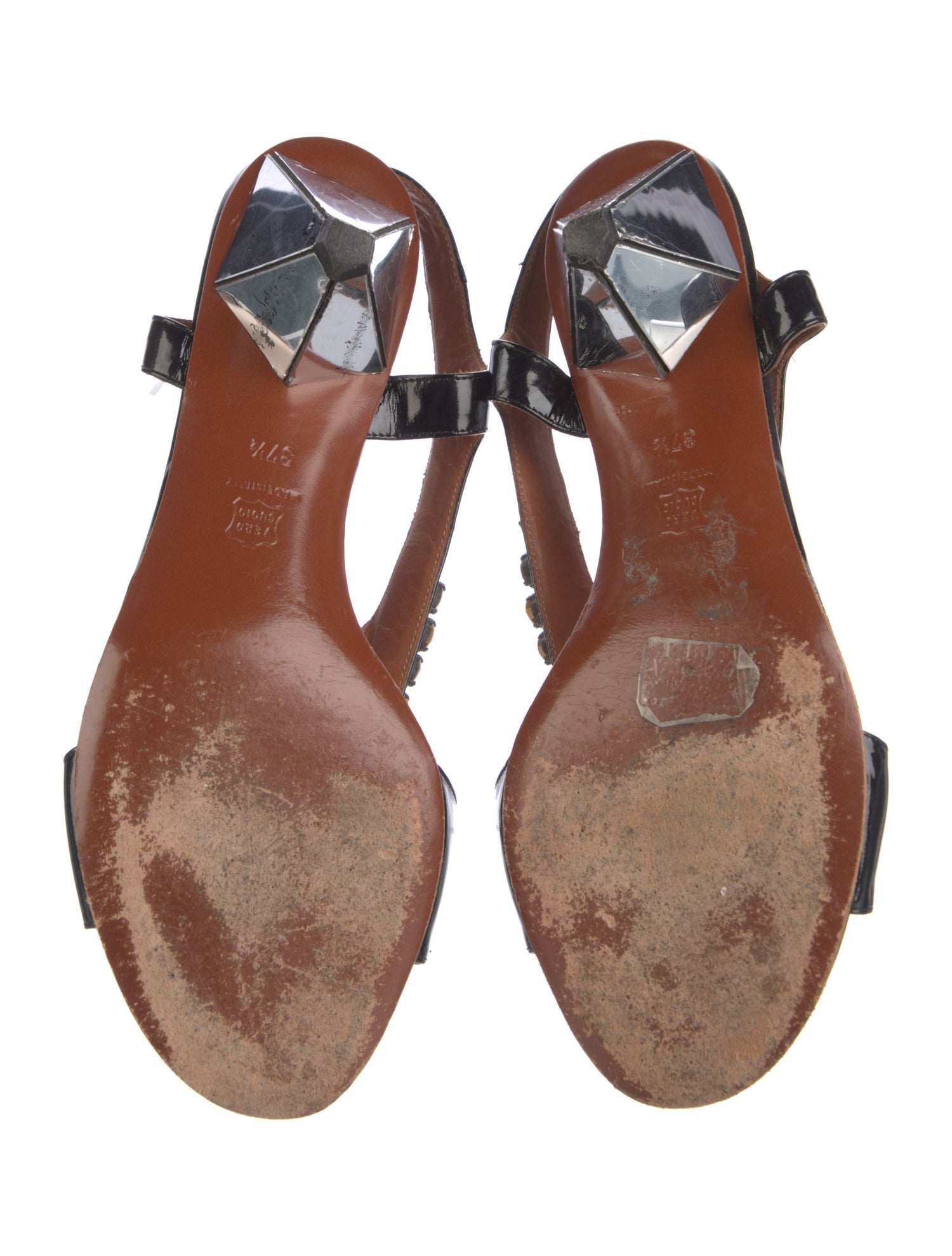 Lanvin Patent Leather Slingback Sandals