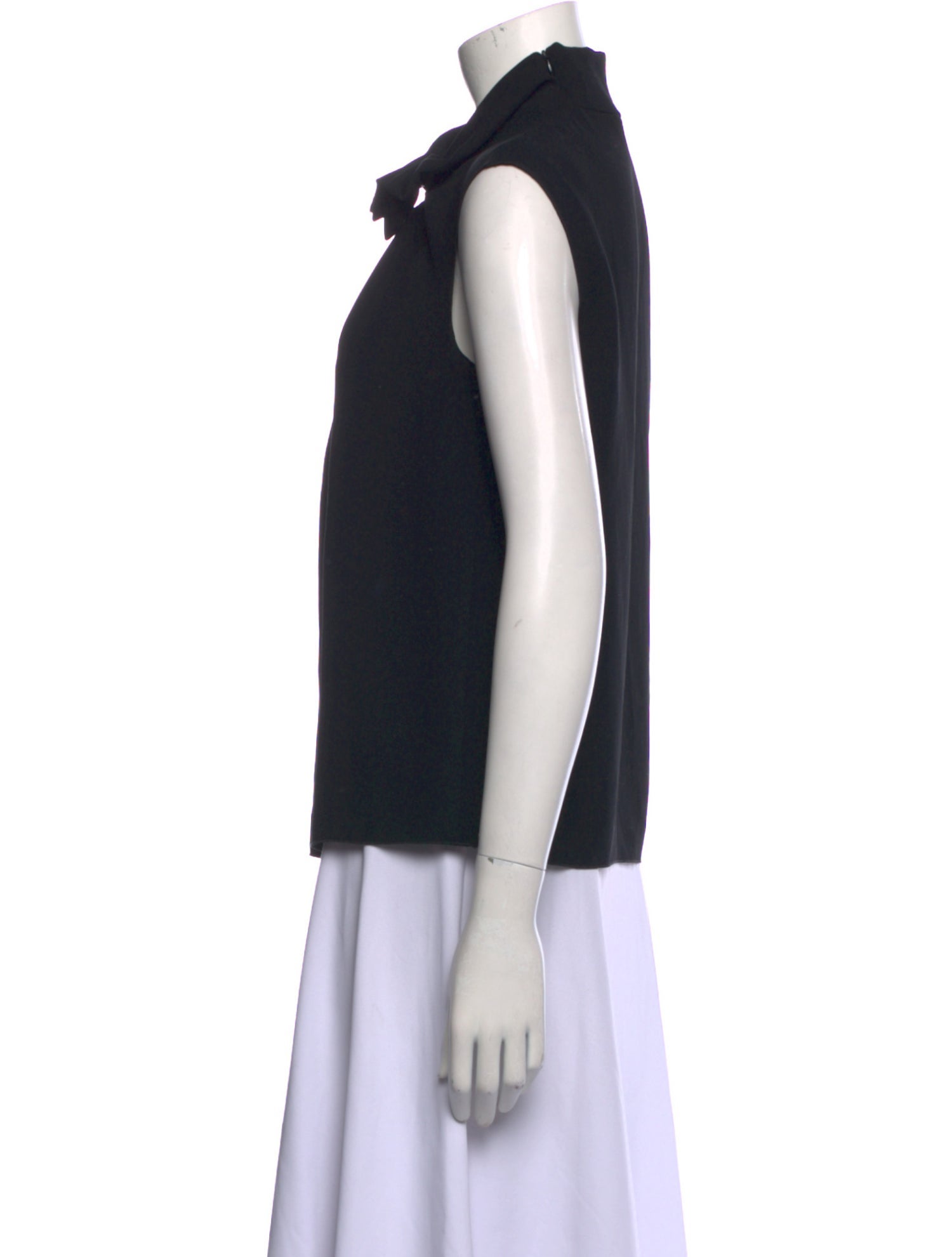 Lanvin Mock Neck Sleeveless Top