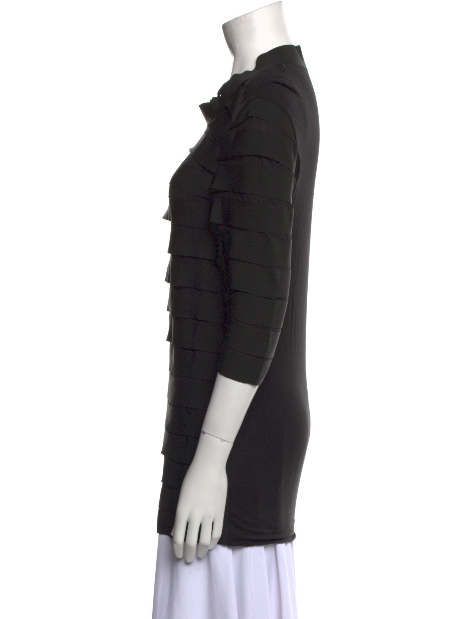 Lanvin Striped Crew Neck Tunic