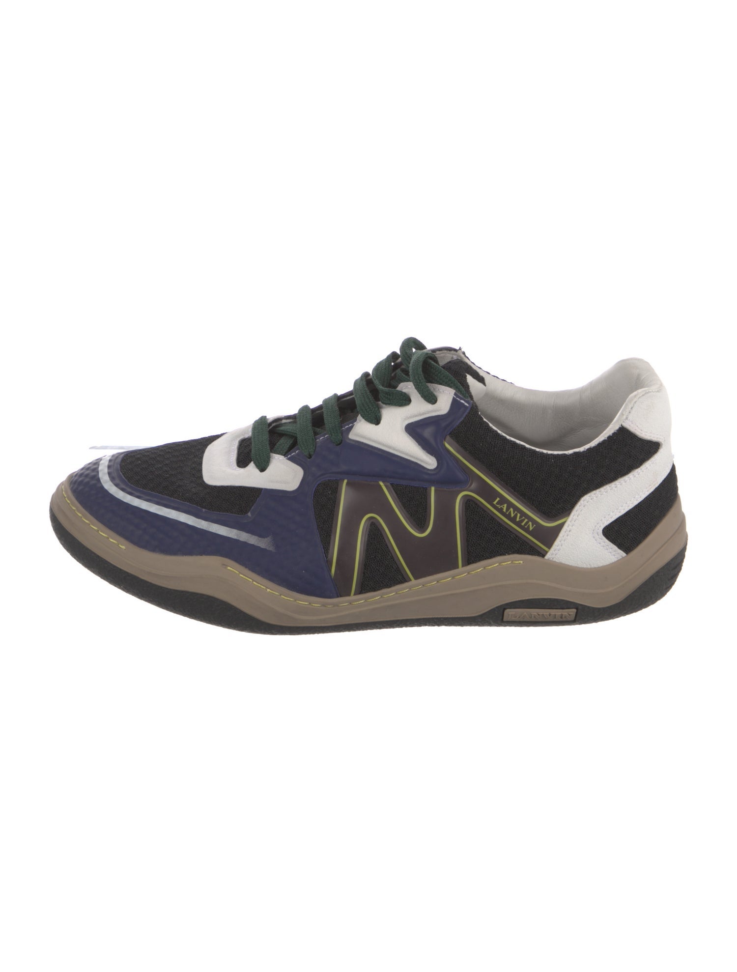 Lanvin Colorblock Pattern Sneakers