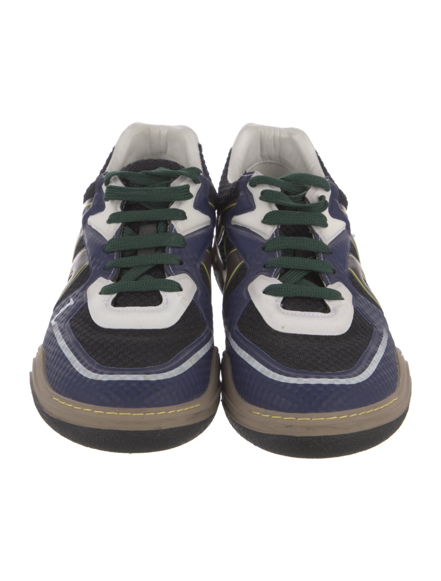 Lanvin Colorblock Pattern Sneakers