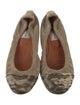 Lanvin Suede Animal Print Ballet Flats