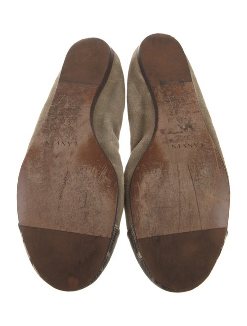 Lanvin Suede Animal Print Ballet Flats