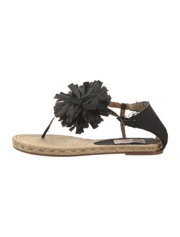 Lanvin Sandals Satin Floral Print Espadrilles IT 38 | 8