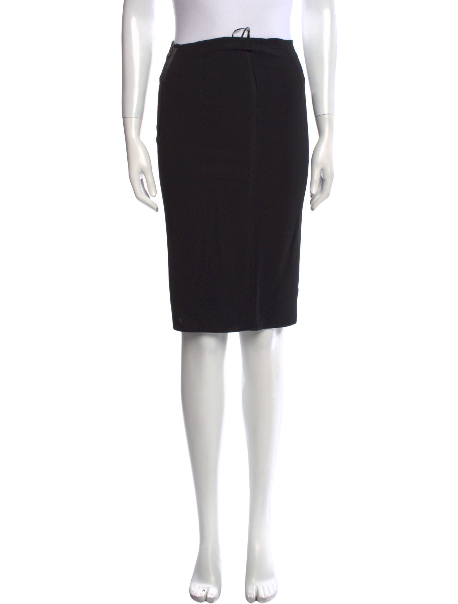 Lanvin Raw-Edge Trim Knee-Length Skirt