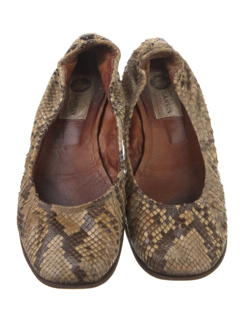 Lanvin Python Animal Print Ballet Flats
