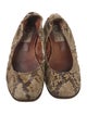Lanvin Python Animal Print Ballet Flats
