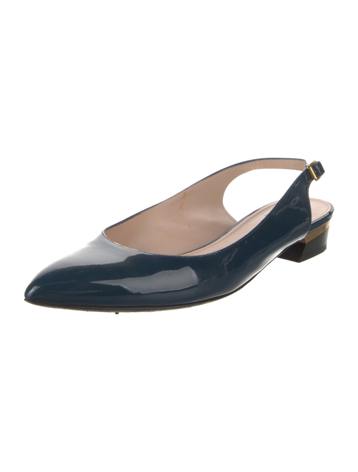 Lanvin Patent Leather Slingback Flats