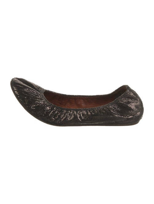Lanvin Leather Animal Print Ballet Flats