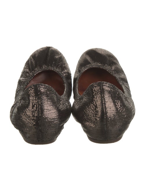 Lanvin Leather Animal Print Ballet Flats