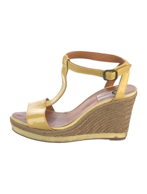 Lanvin Patent Leather Printed Espadrilles