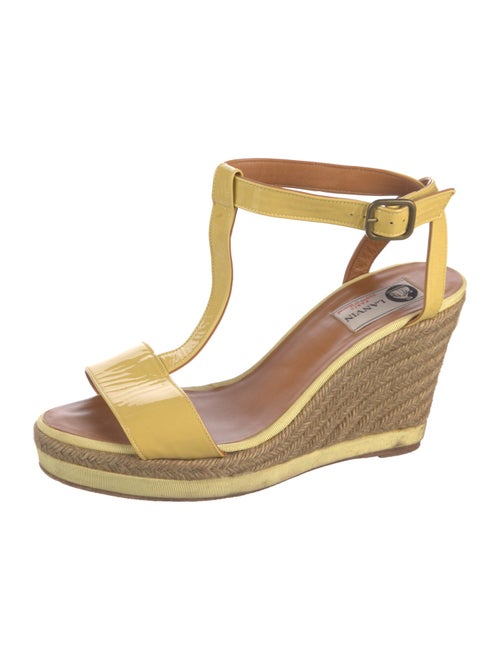 Lanvin Patent Leather Printed Espadrilles