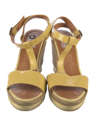 Lanvin Patent Leather Printed Espadrilles