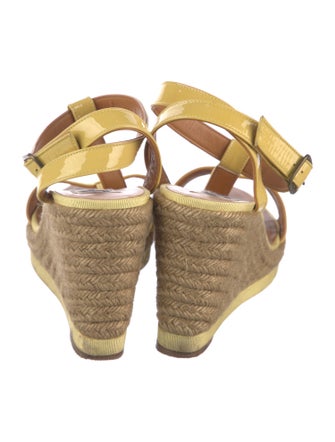 Lanvin Patent Leather Printed Espadrilles