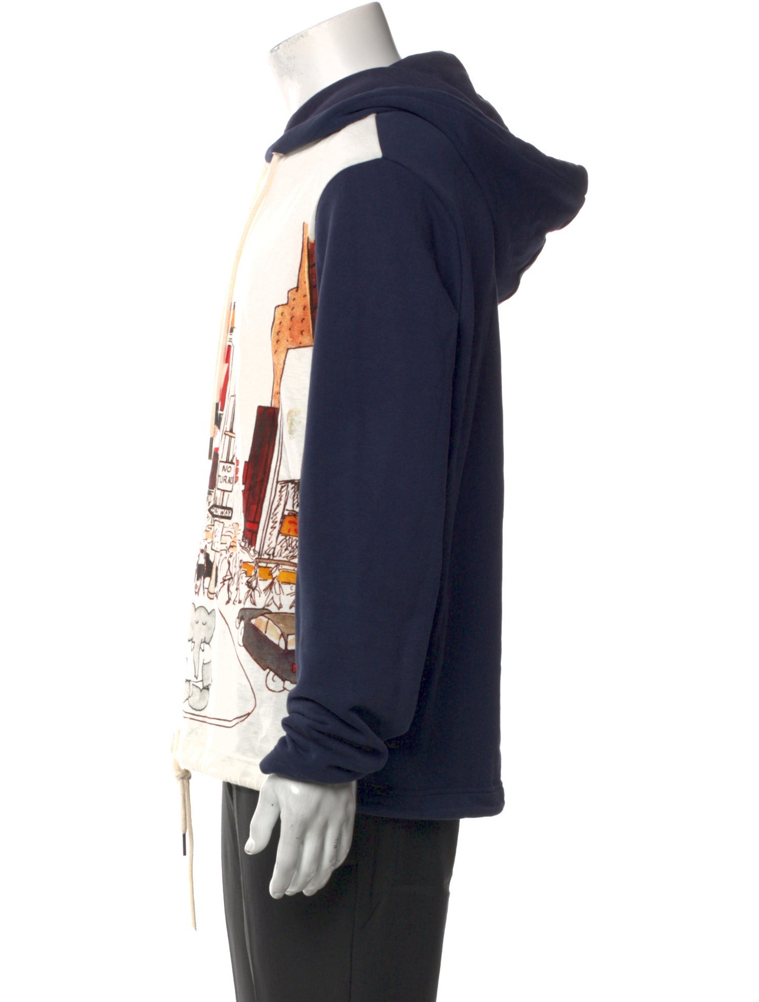 Lanvin Graphic Print Crew Neck Hoodie