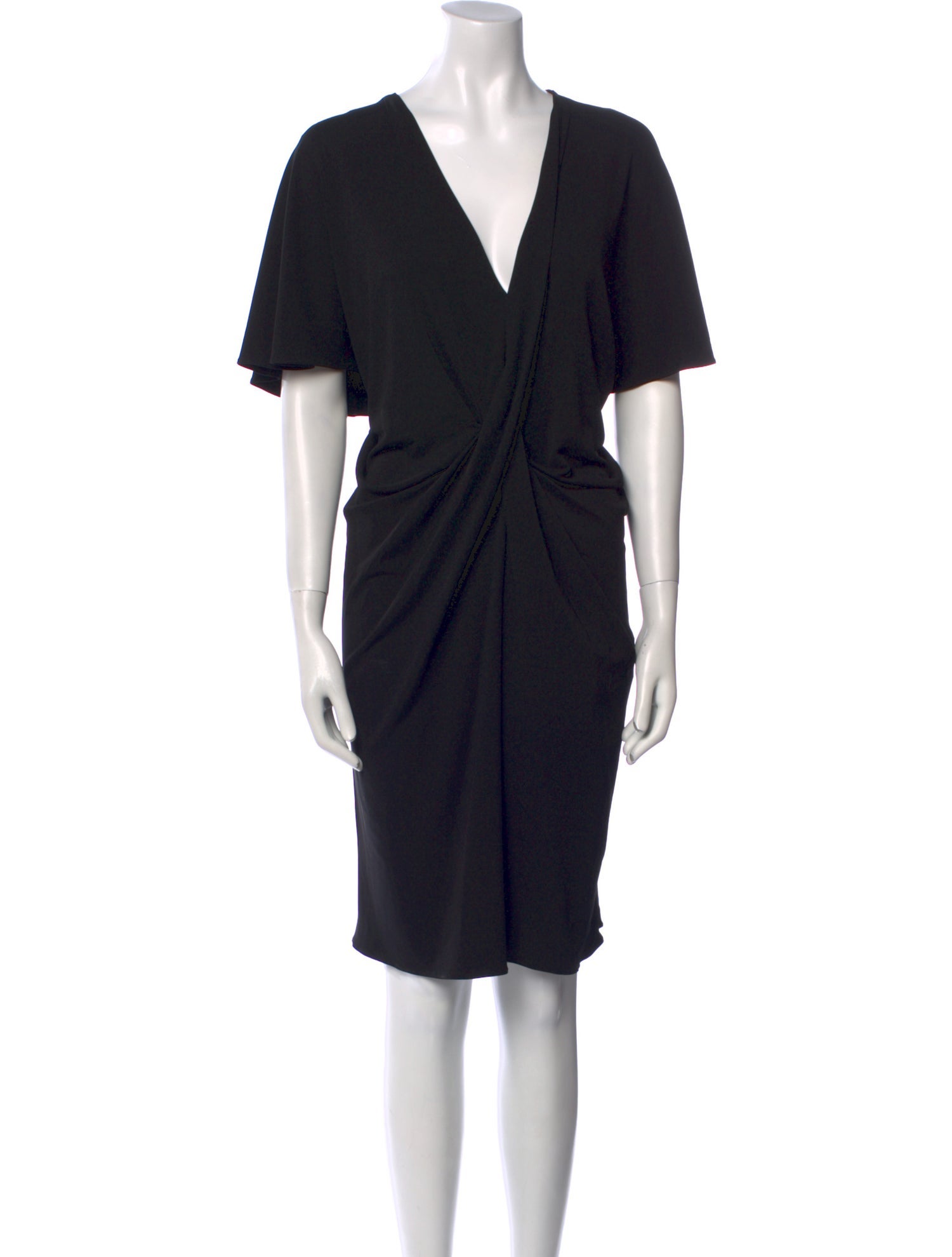 Lanvin V-Neck Knee-Length Dress
