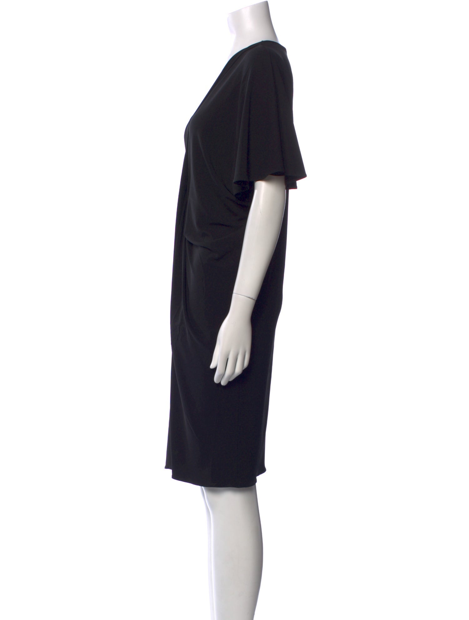 Lanvin V-Neck Knee-Length Dress