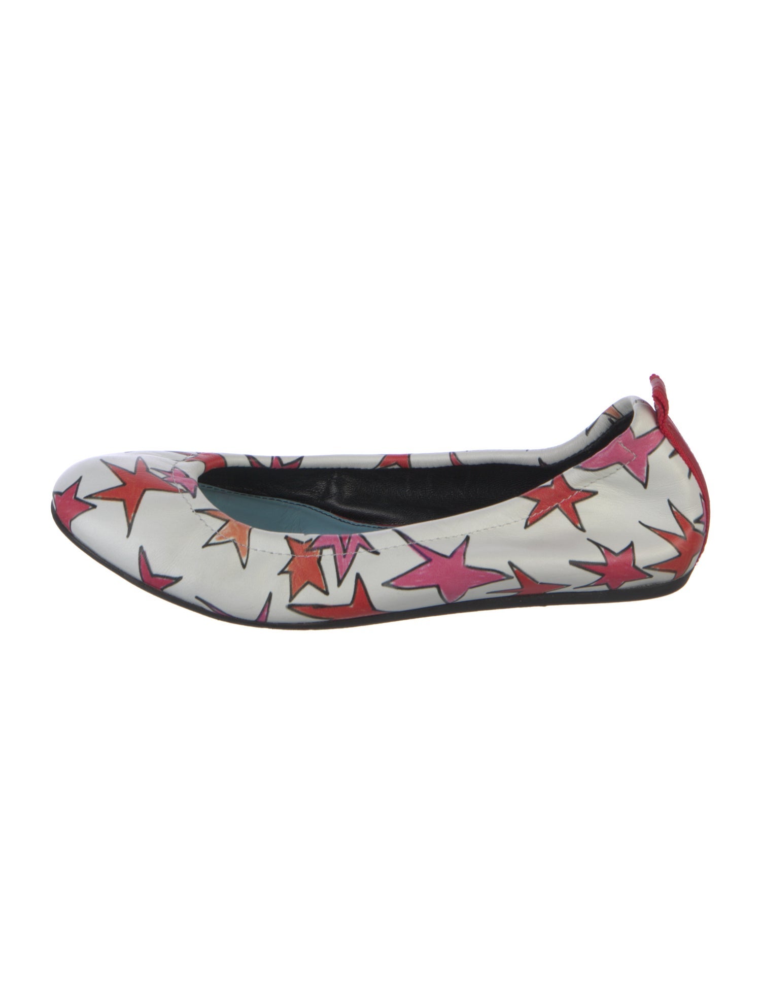 Lanvin Leather Printed Ballet Flats