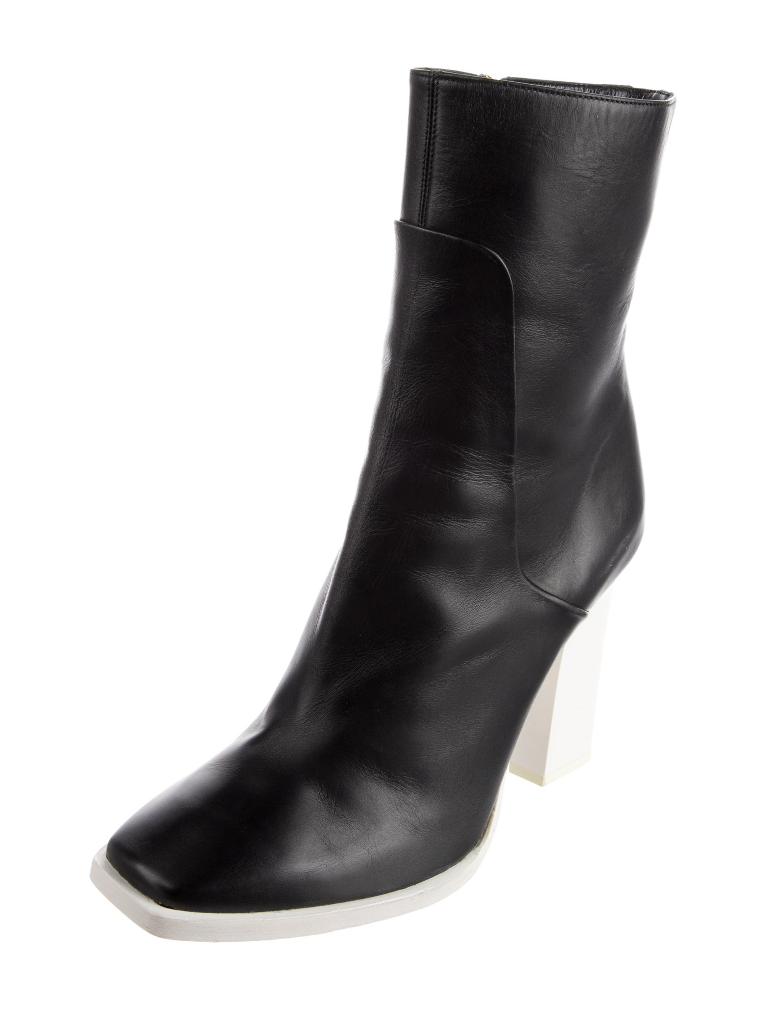 Lanvin Leather Colorblock Pattern Boots