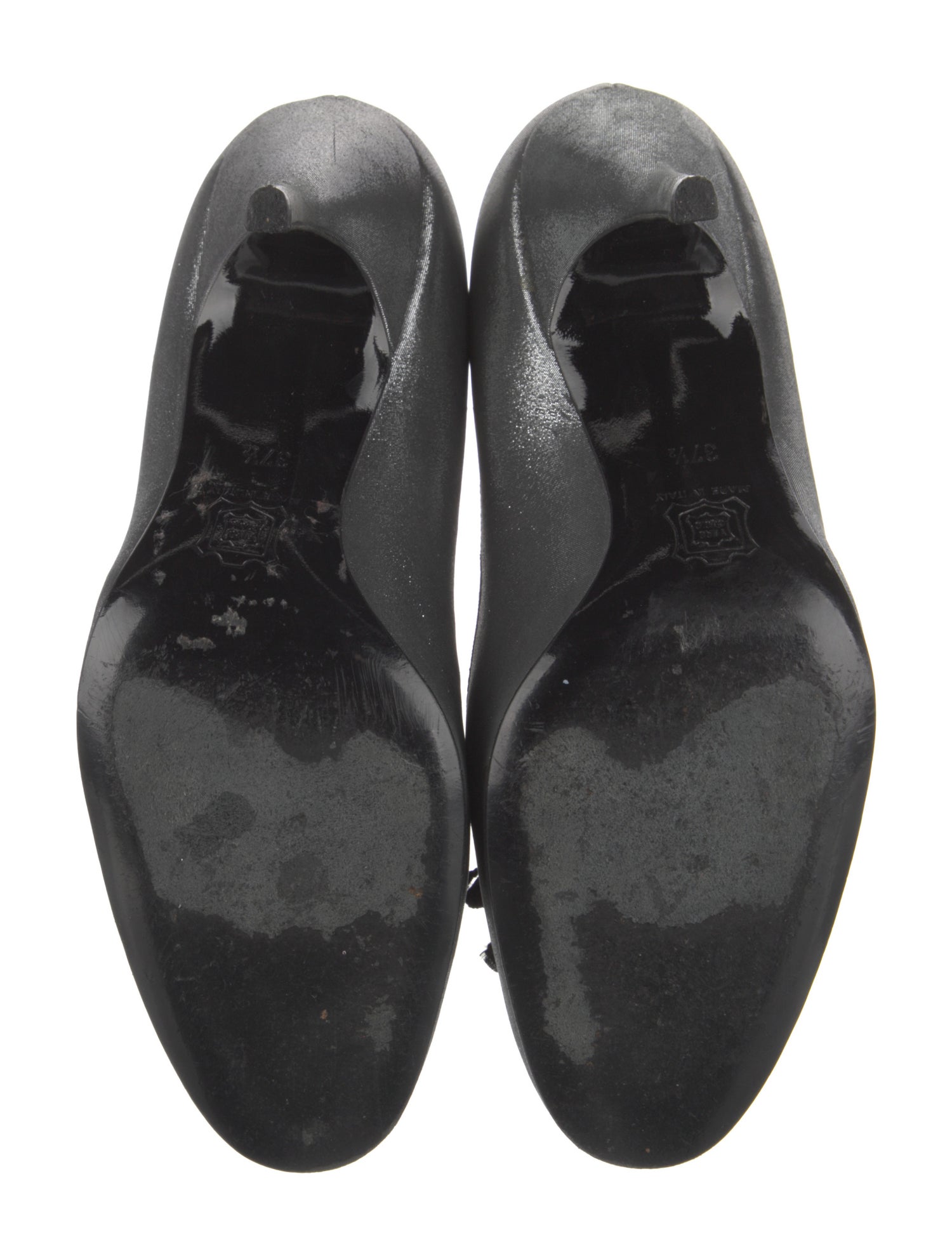 Lanvin Patent Leather Grosgrain Trim Pumps