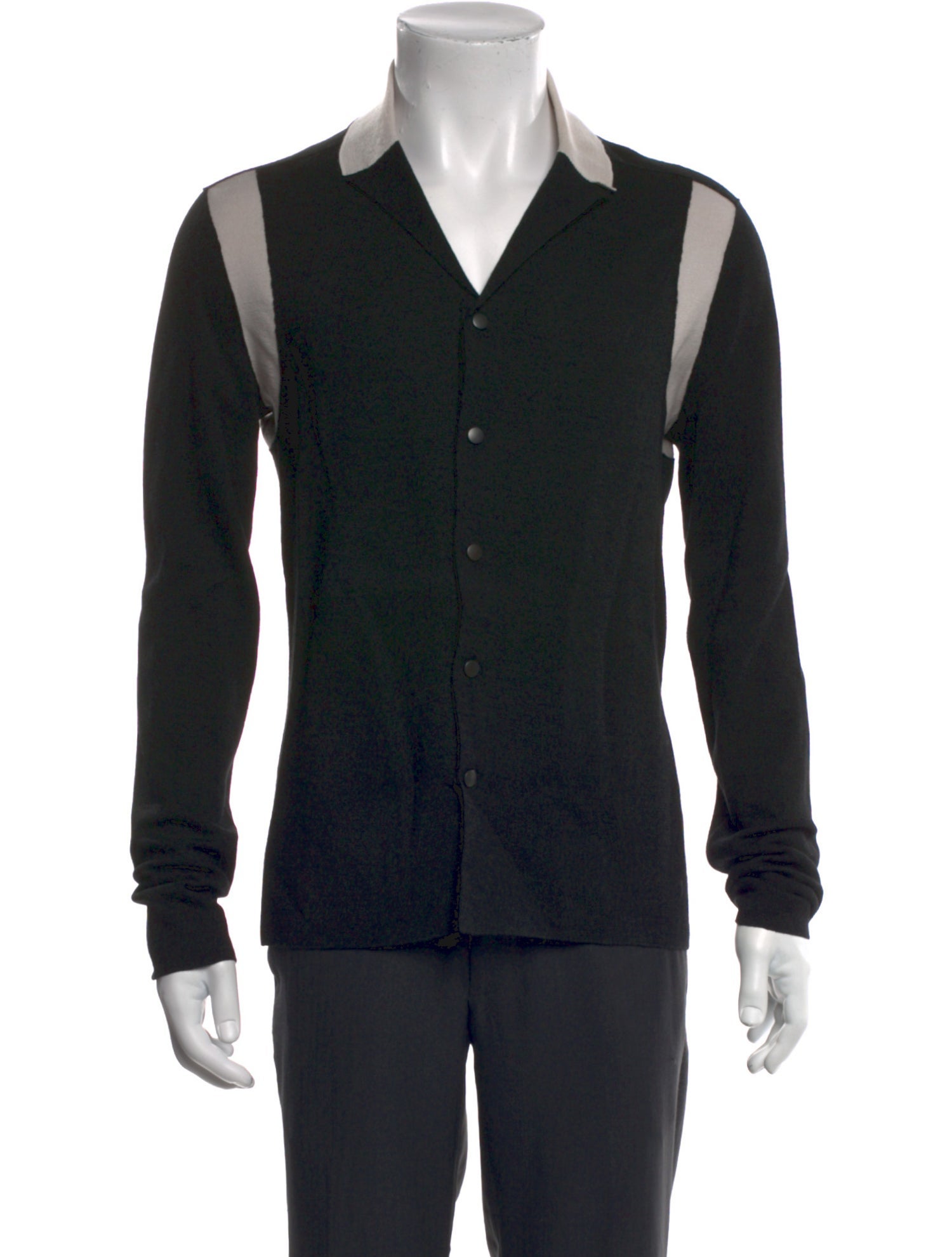 Lanvin Wool Colorblock Pattern Cardigan