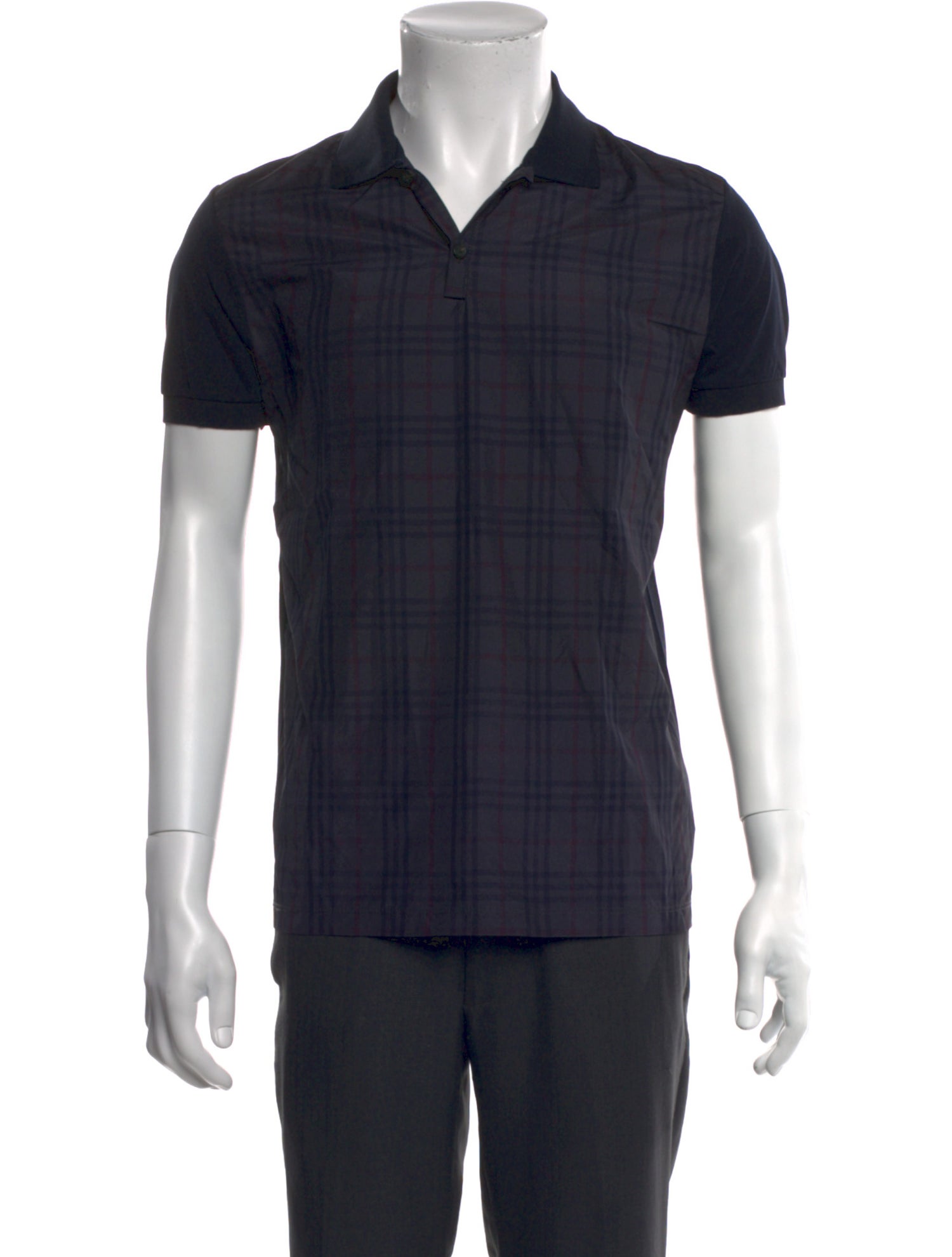 Lanvin Plaid Print Short Sleeve Shirt