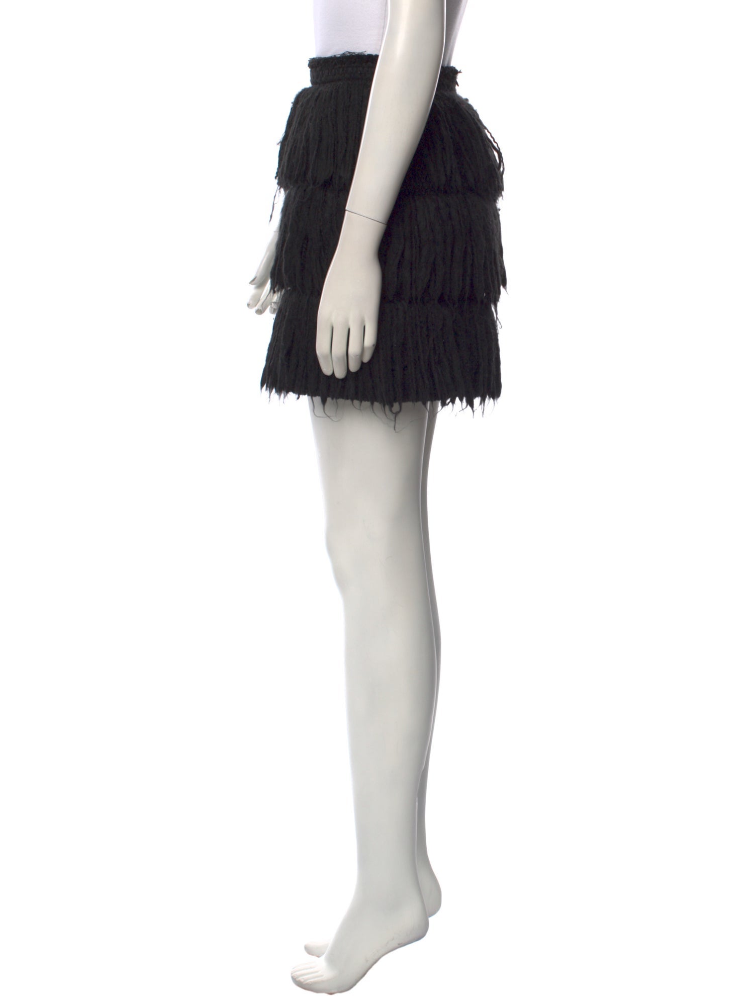 Lanvin Fringe Trim Accent Mini Skirt