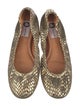 Lanvin Leather Animal Print Ballet Flats