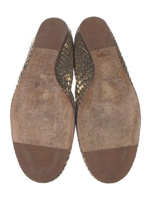 Lanvin Leather Animal Print Ballet Flats