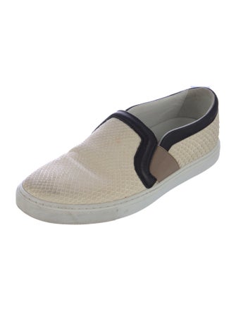 Lanvin Leather Colorblock Pattern Sneakers