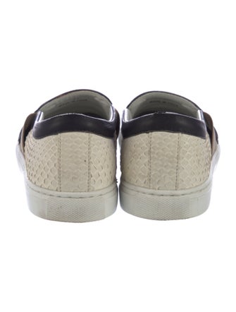 Lanvin Leather Colorblock Pattern Sneakers