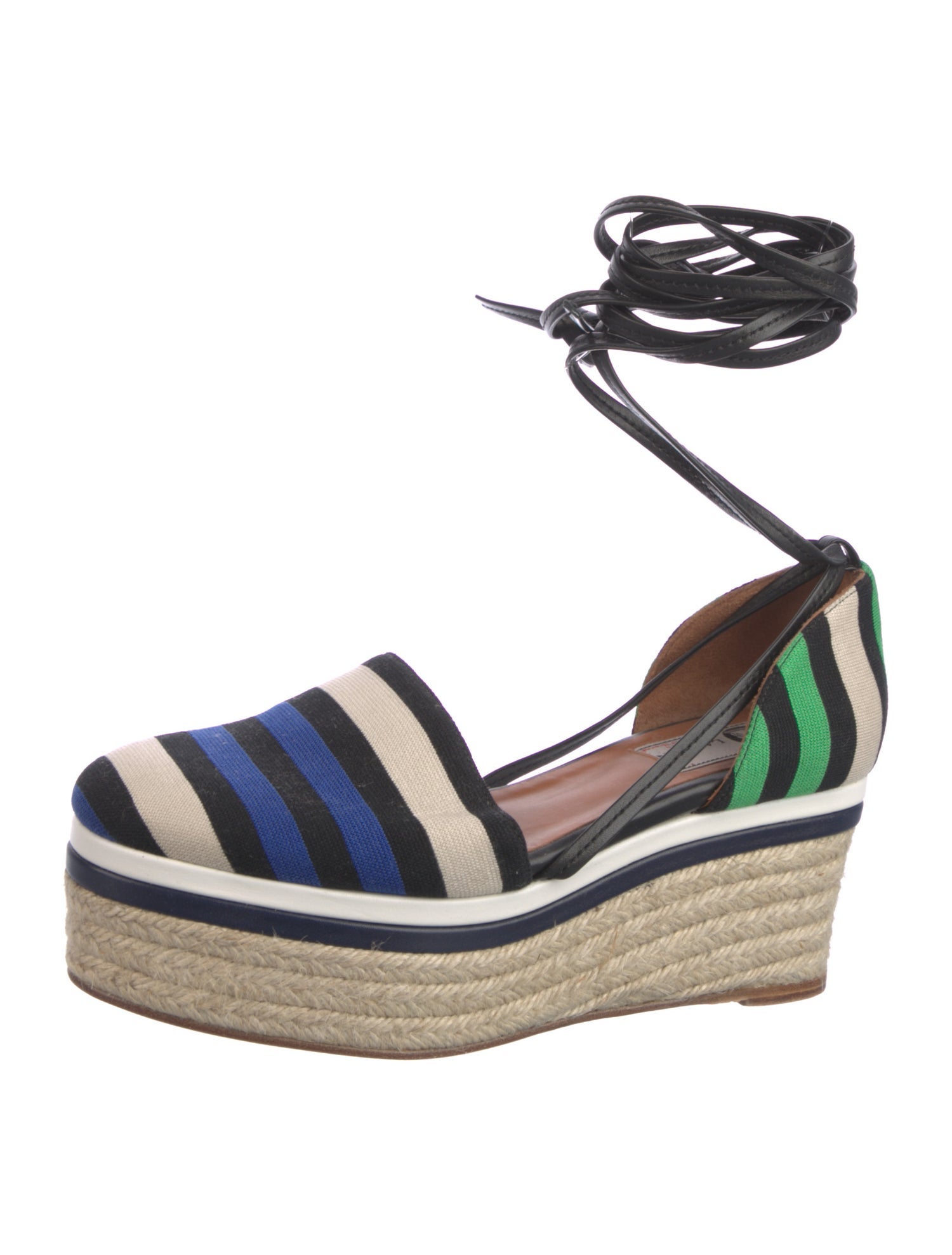 Lanvin Canvas Colorblock Pattern Espadrilles