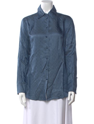 Lanvin Tops Long Sleeve Button-Up Top M
