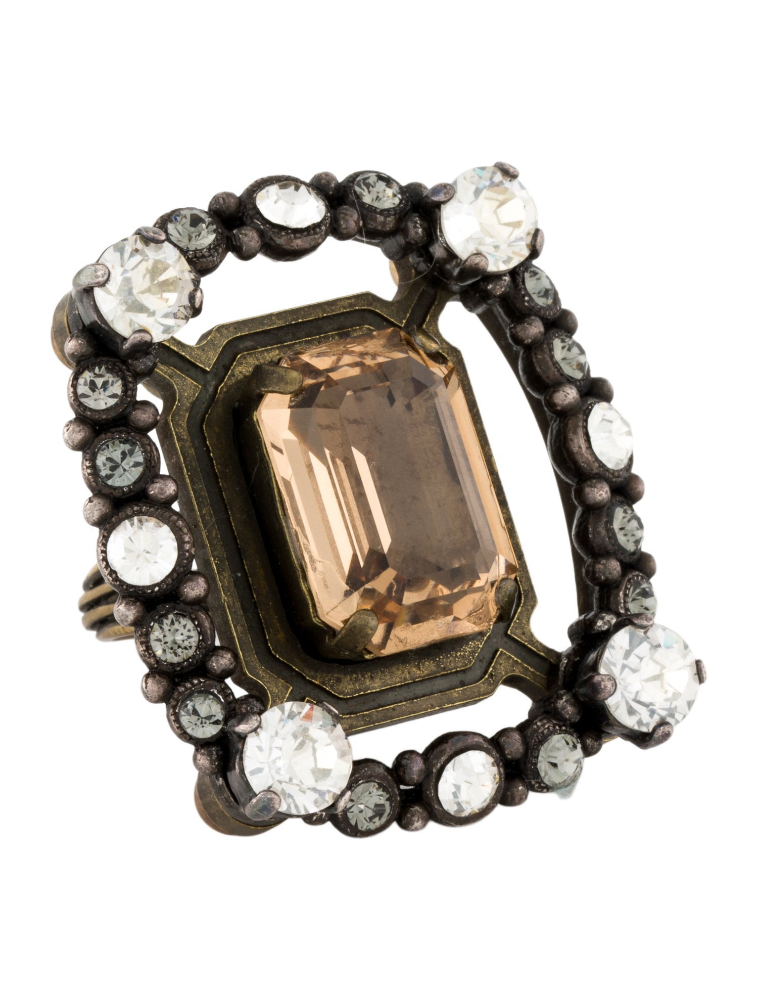 Lanvin Crystal Cocktail Ring