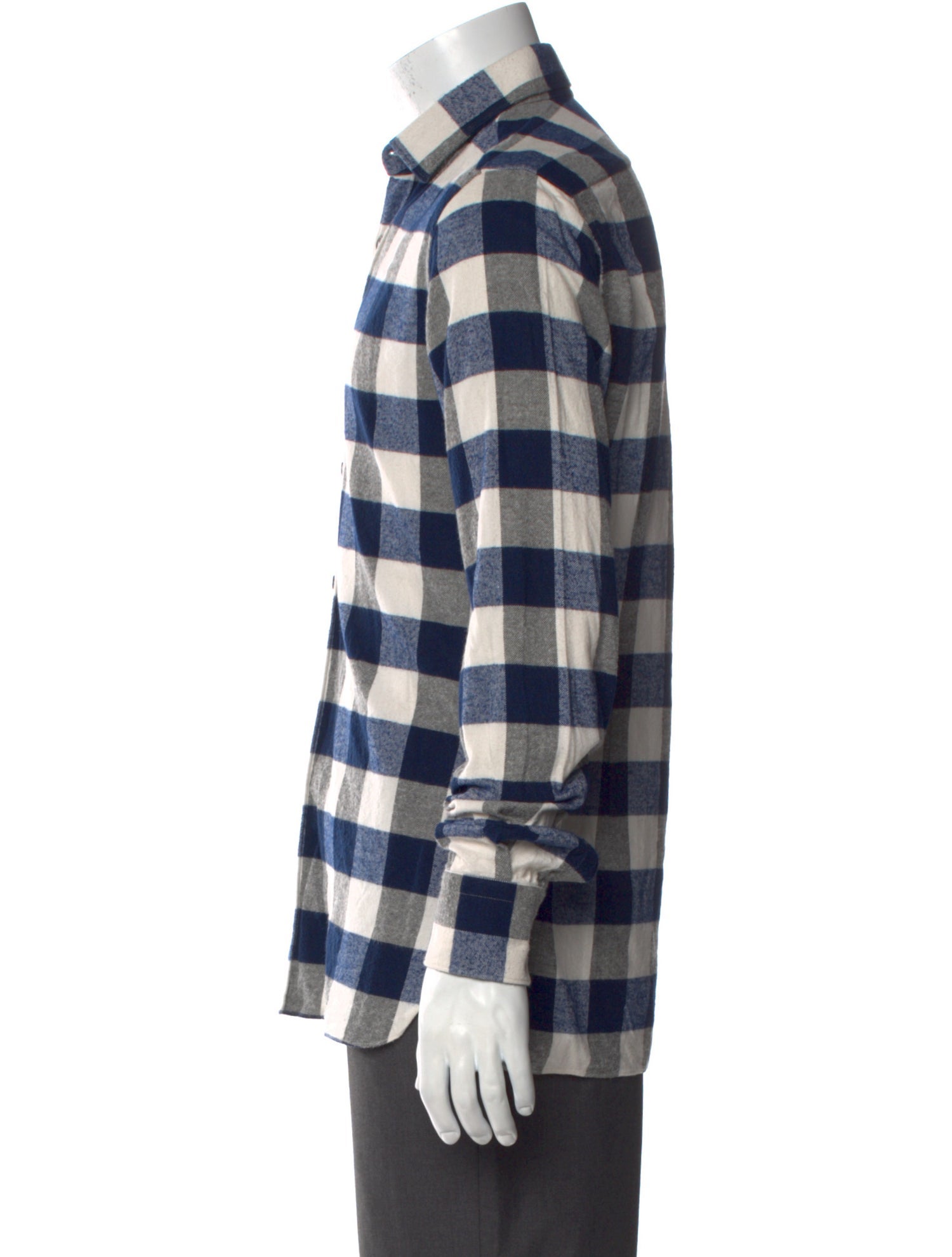 Lanvin Plaid Print Long Sleeve Shirt