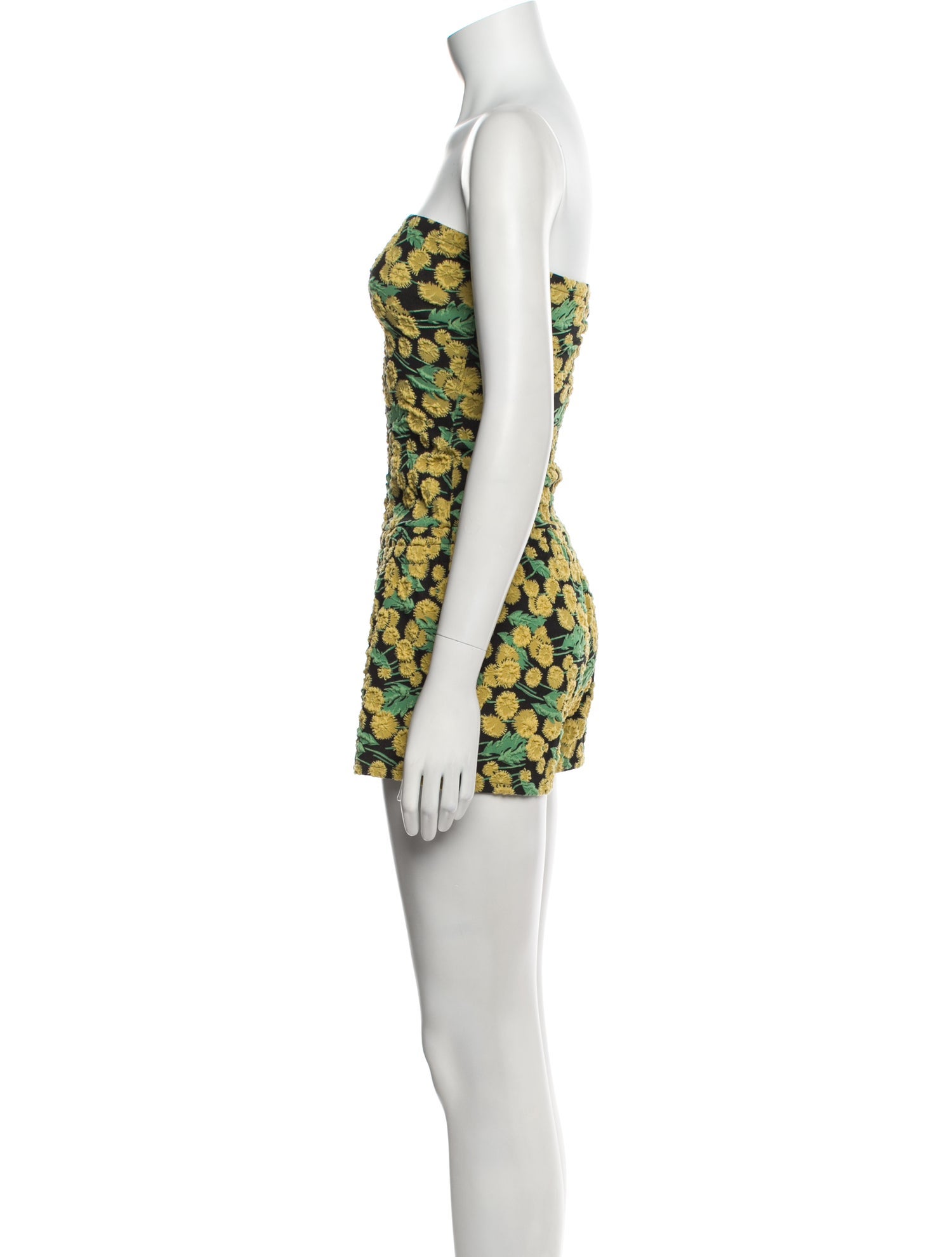 Lanvin Floral Print Strapless Romper