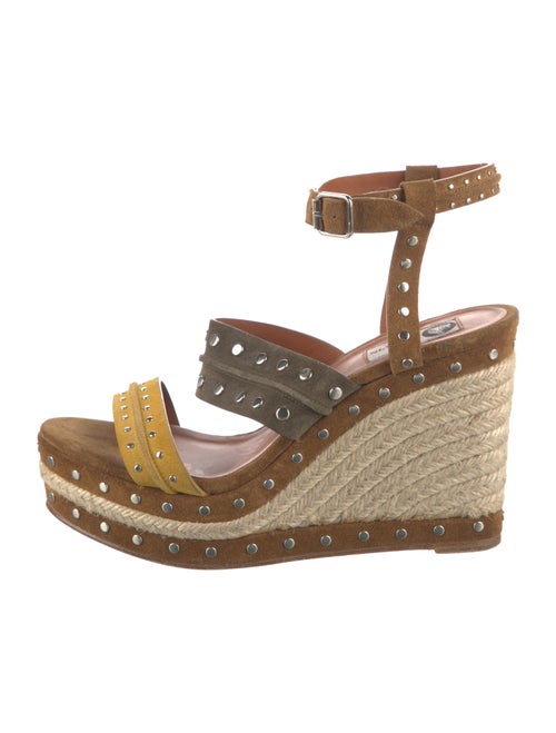 Lanvin Suede Studded Accents Espadrilles