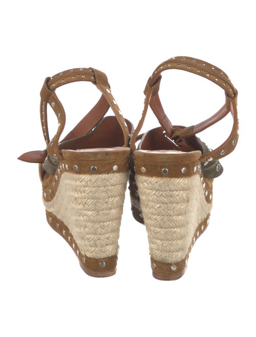 Lanvin Suede Studded Accents Espadrilles