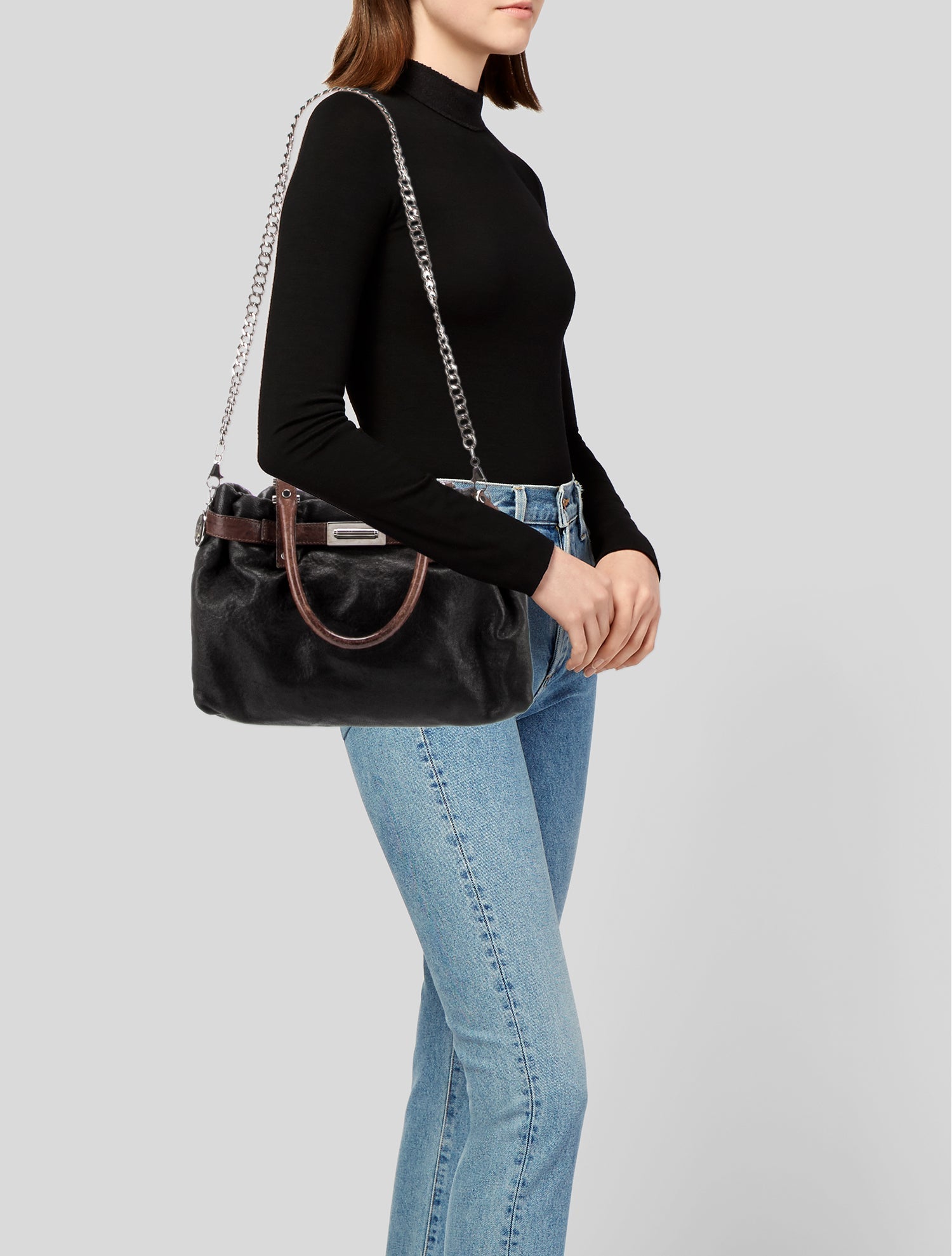 Lanvin Leather Top Handle Bag