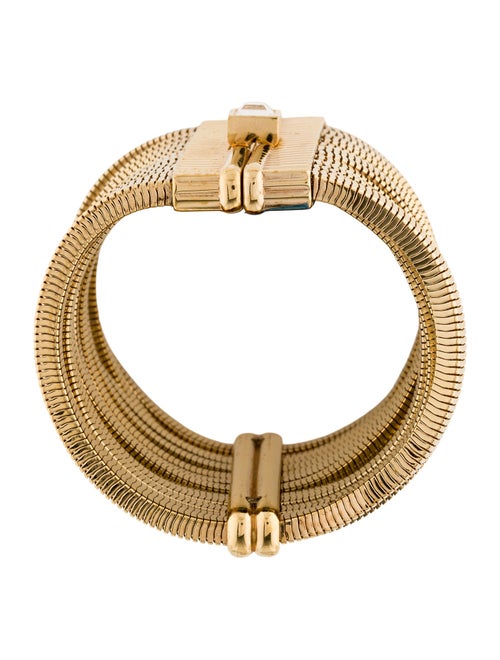 Lanvin Crystal & Chain Multi Strand Bracelet