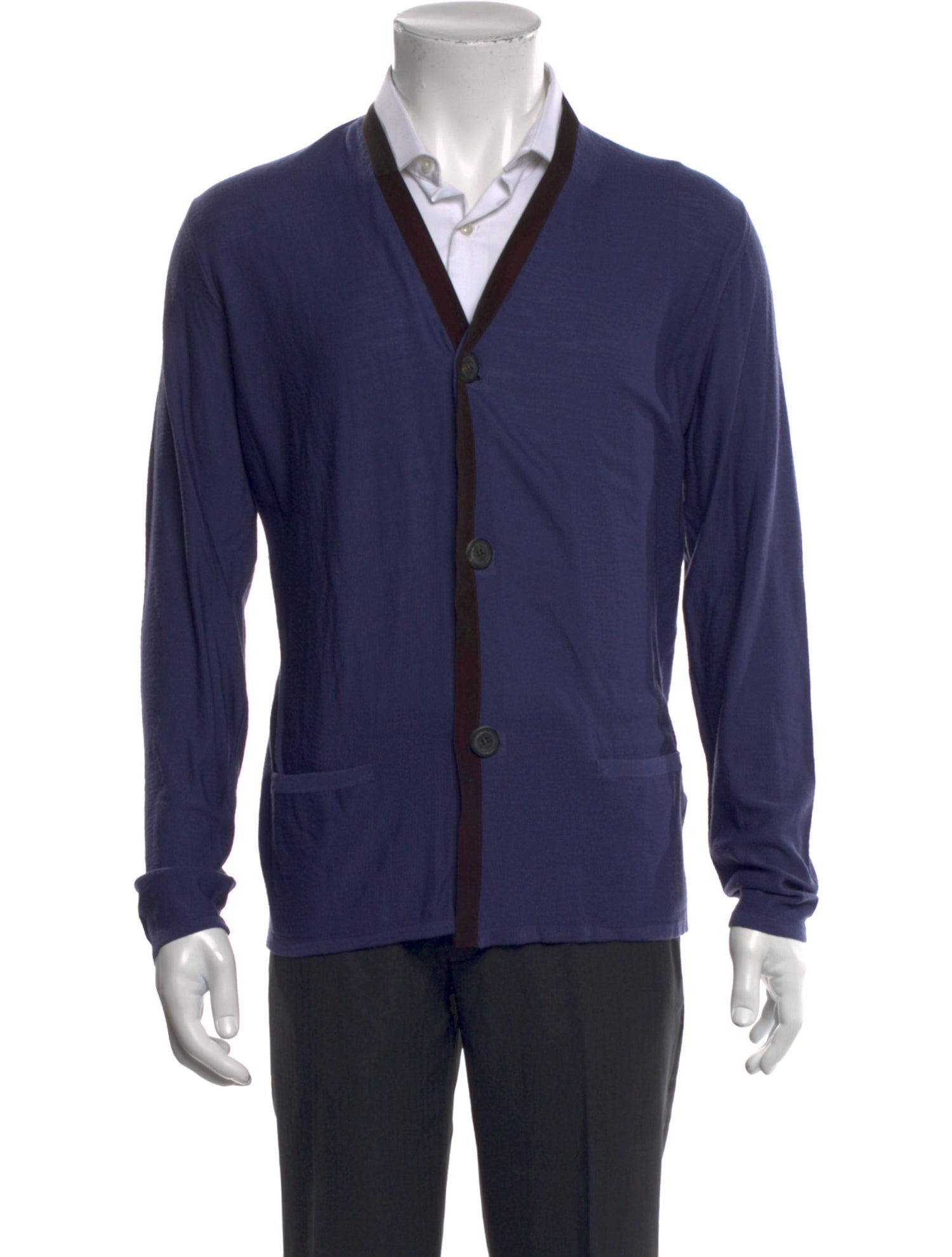 Lanvin Merino Wool V-Neck Cardigan
