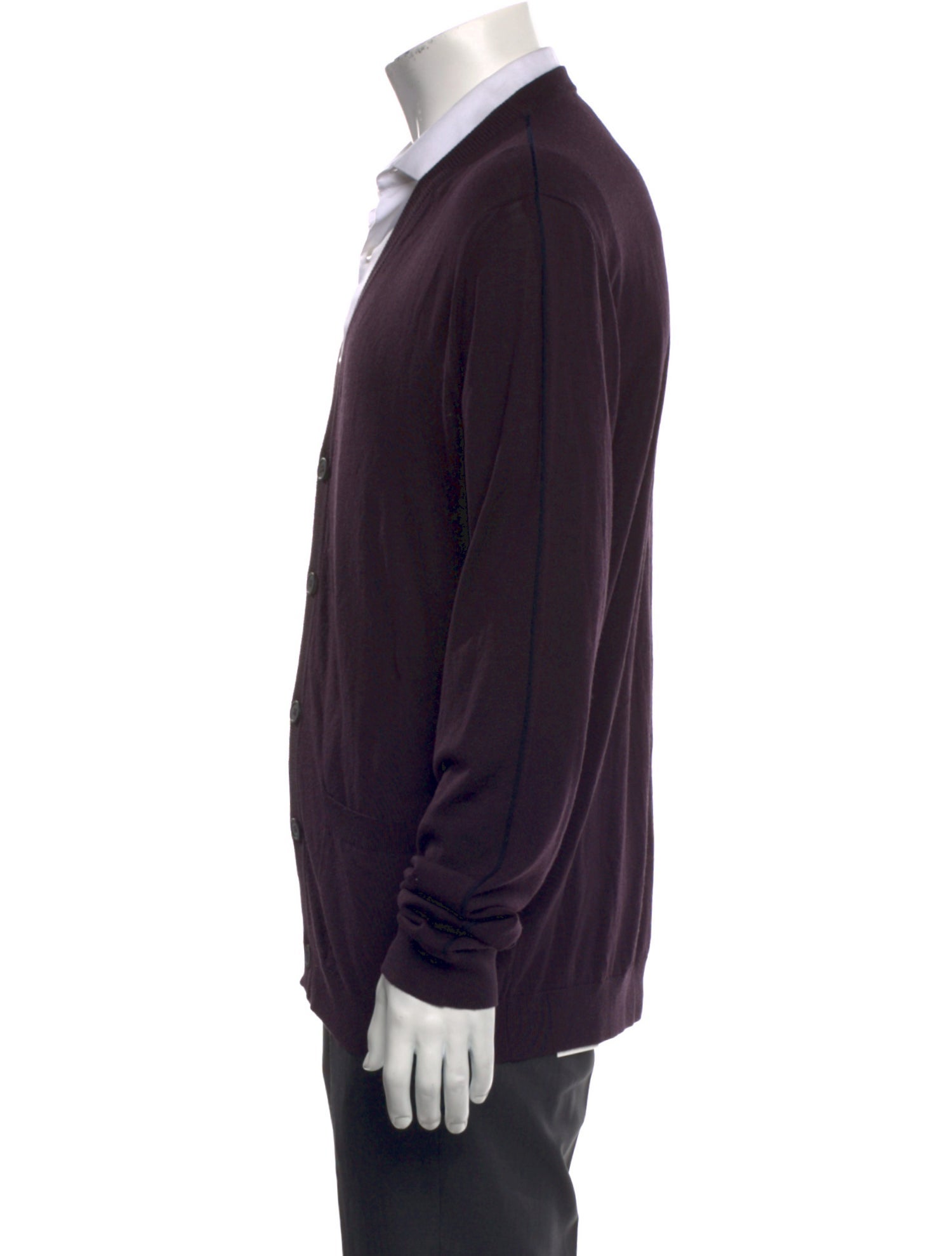 Lanvin Merino Wool V-Neck Cardigan