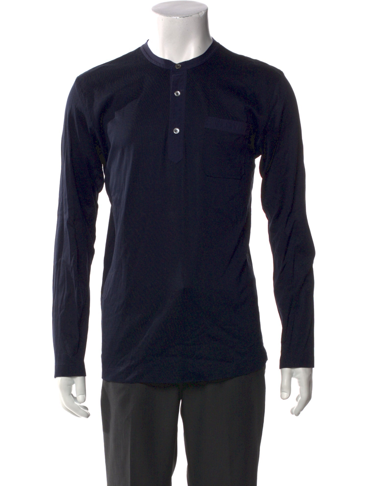 Lanvin Crew Neck Long Sleeve Henley