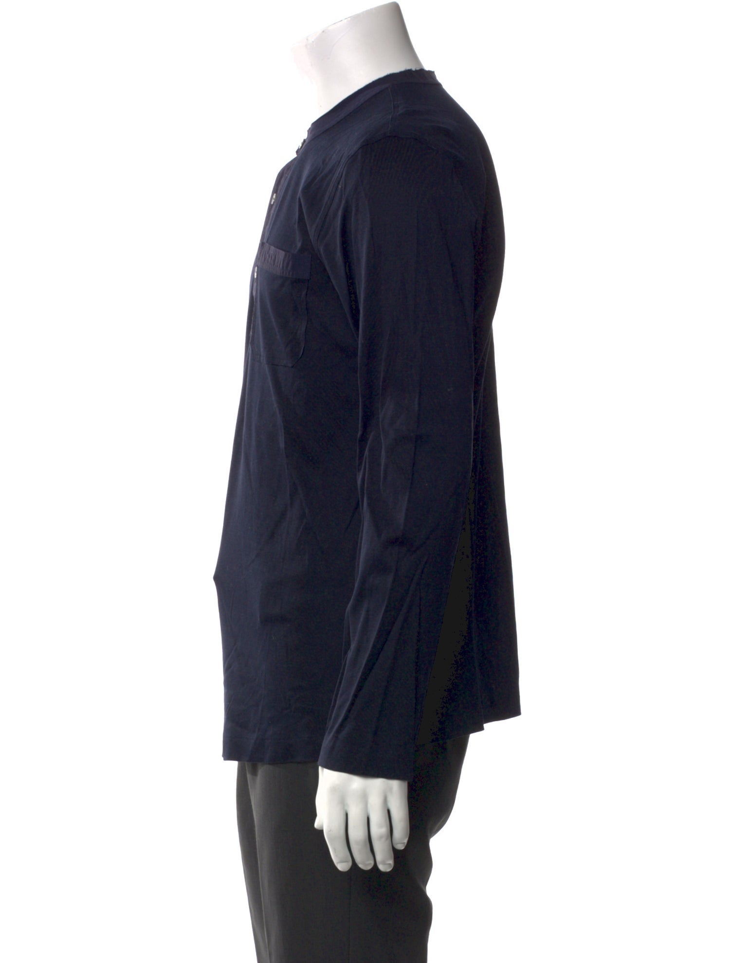 Lanvin Crew Neck Long Sleeve Henley