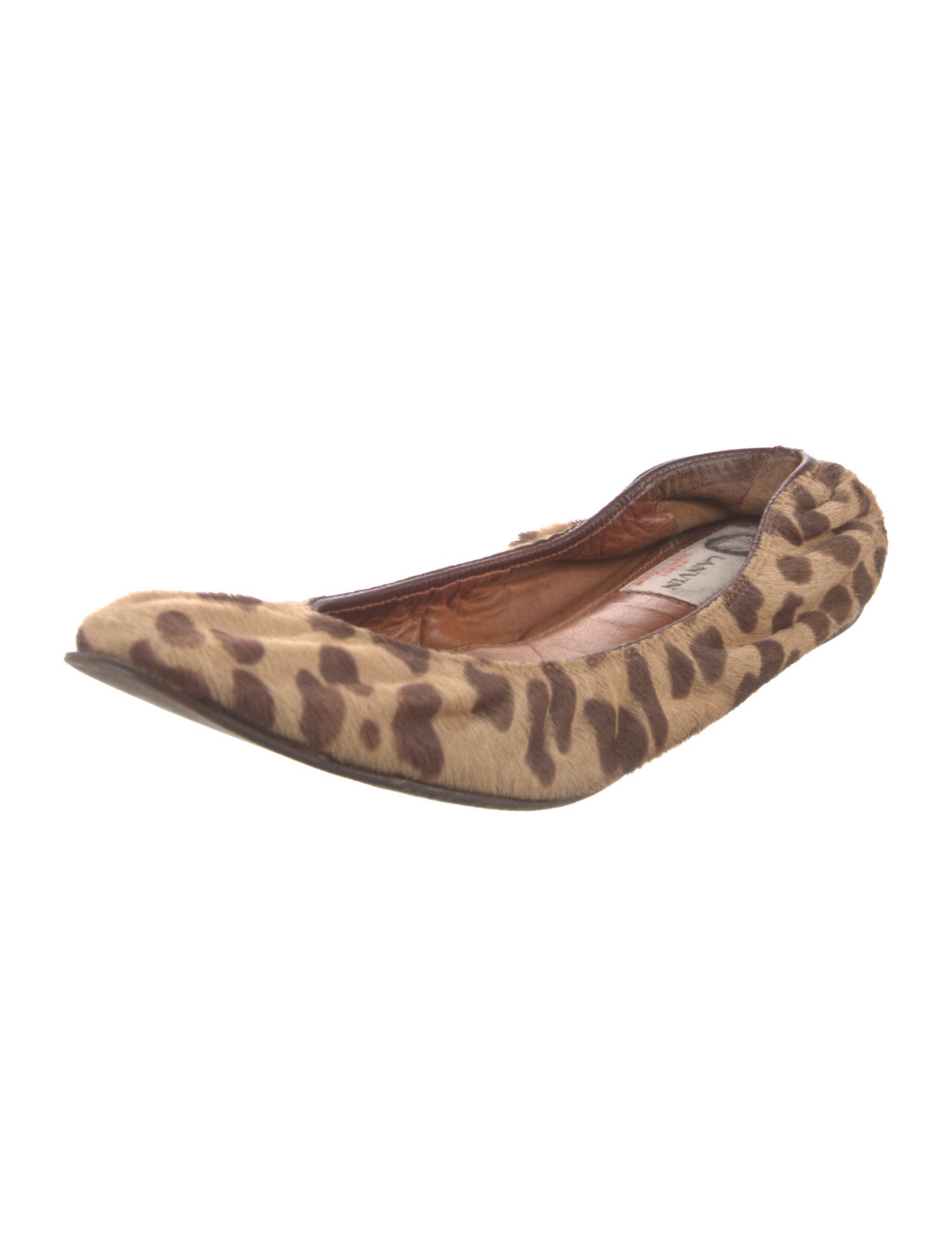 Lanvin Ponyhair Animal Print Flats