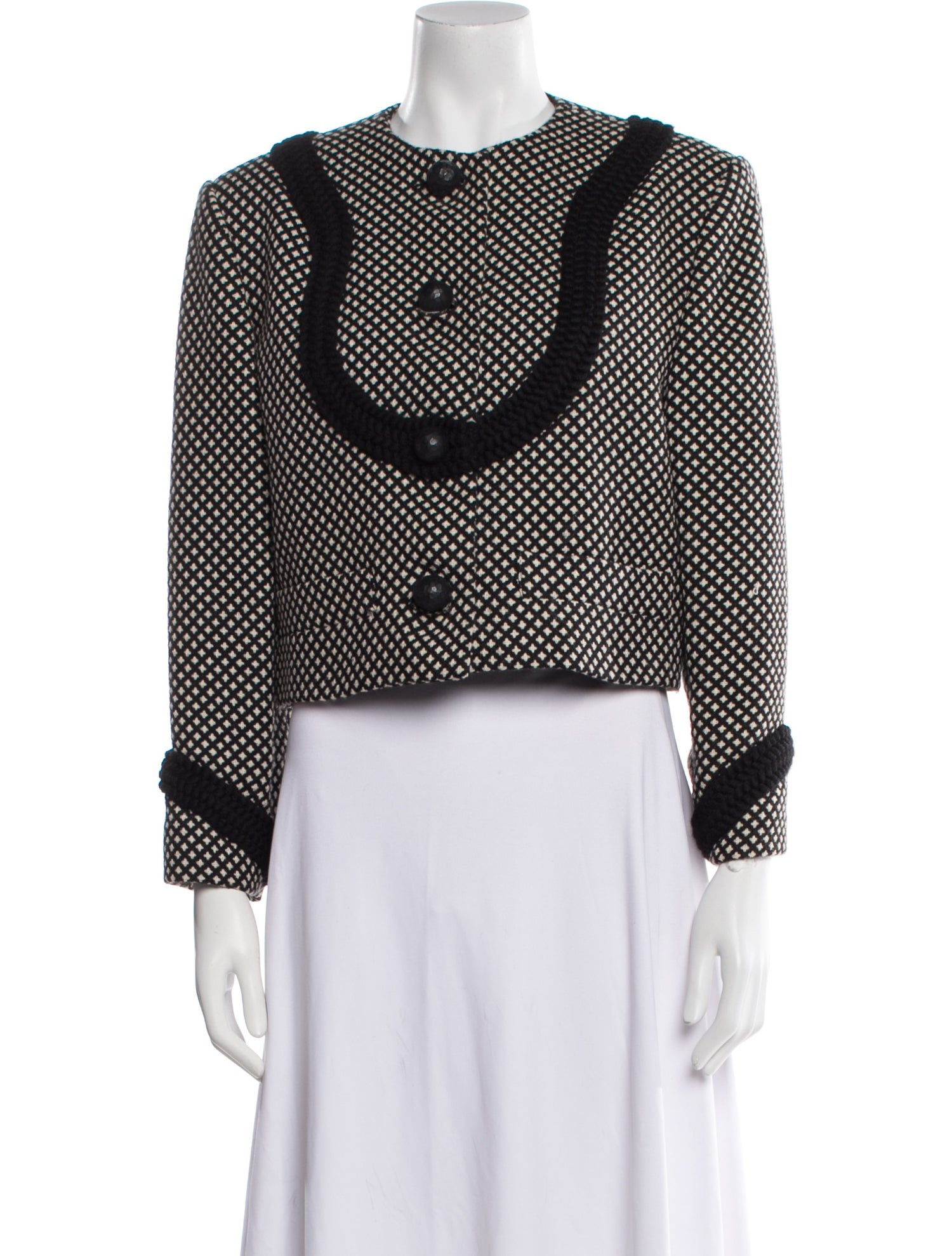 Lanvin Wool Plaid Print Jacket