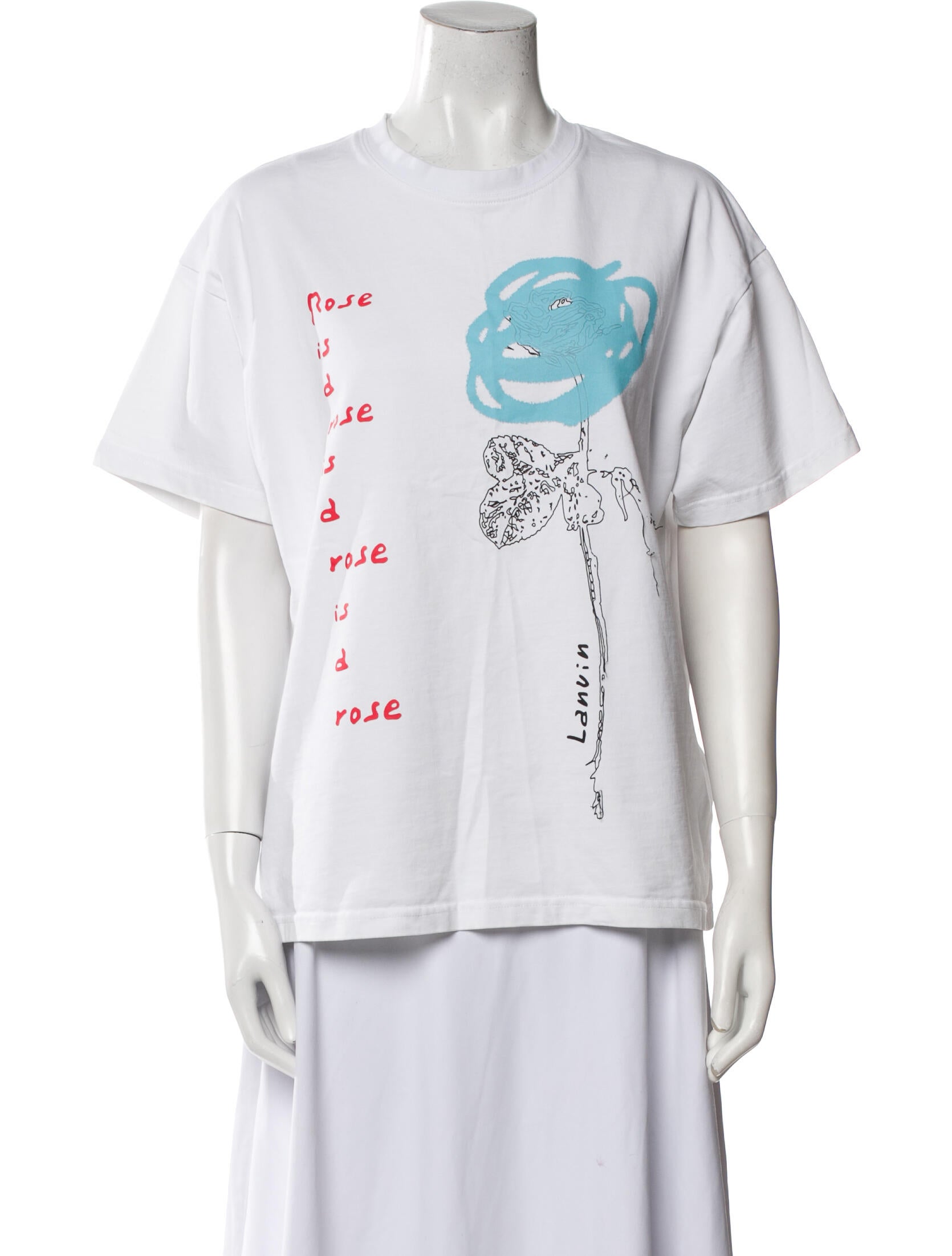 Lanvin Graphic Print Crew Neck T-Shirt