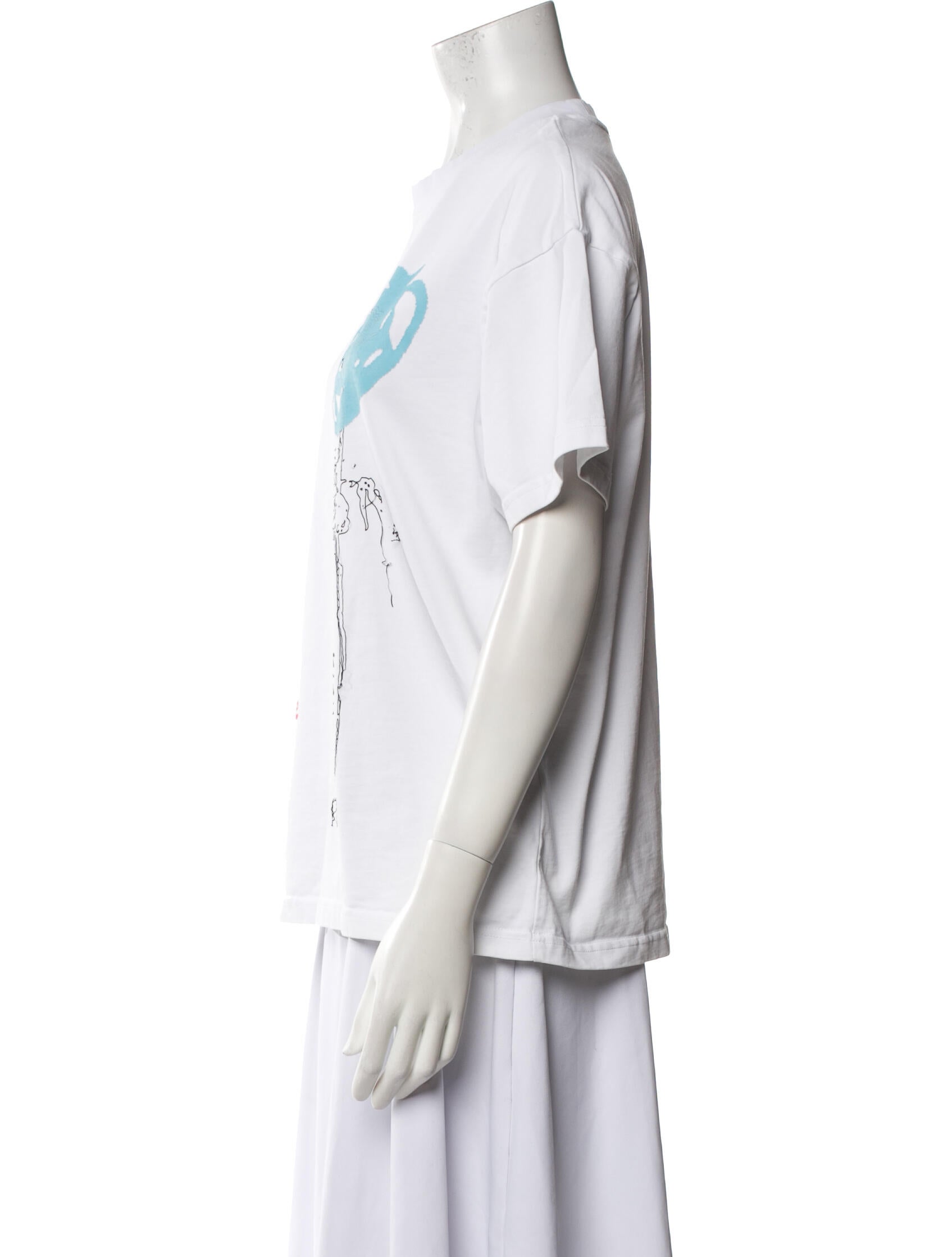 Lanvin Graphic Print Crew Neck T-Shirt